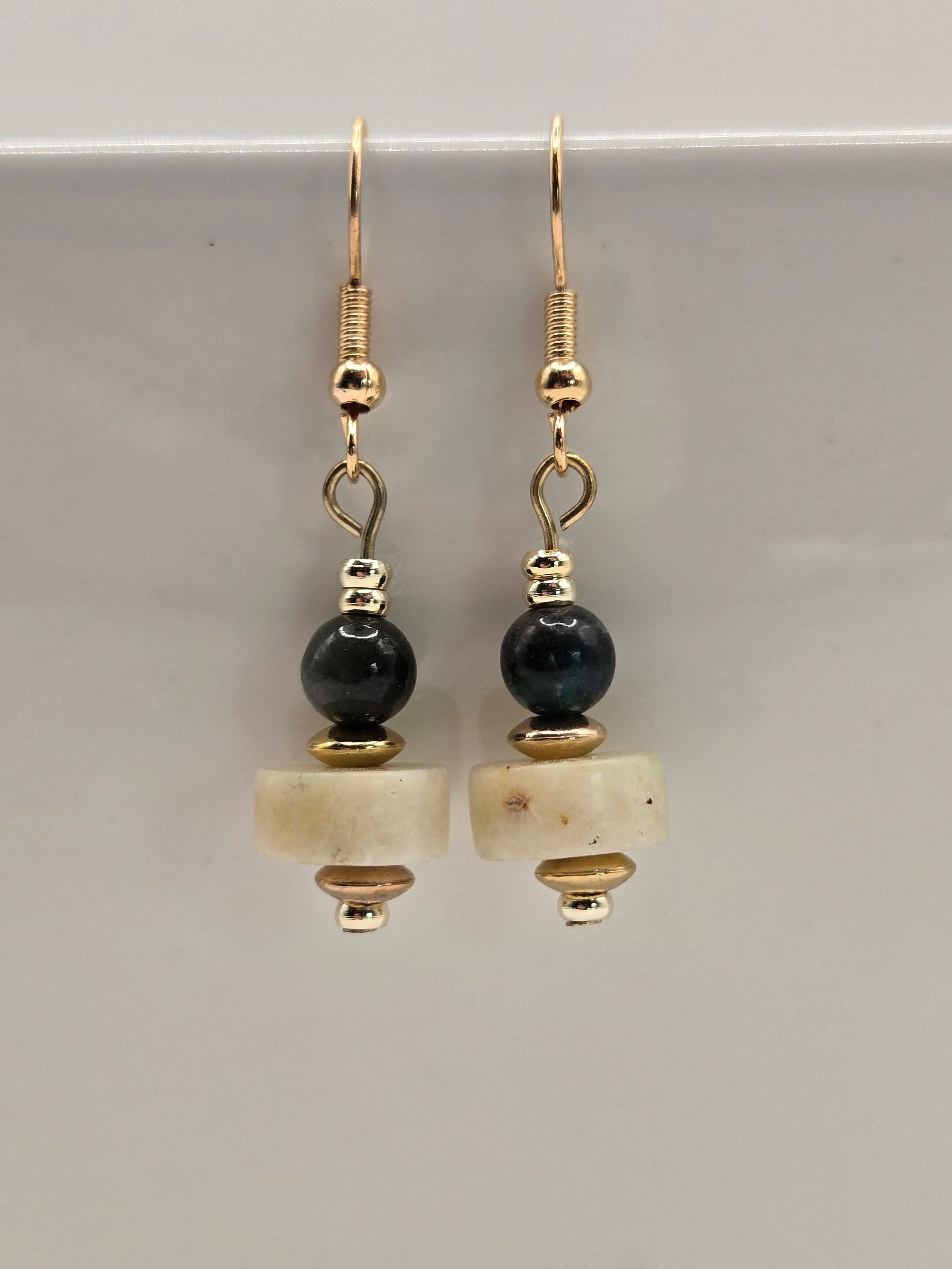 ER-011 Eagle Eye Jasper · Amazonite · Earrings